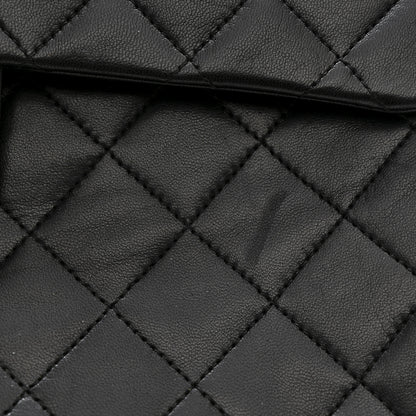 Chanel Lambskin Quilted Medium Double Flap Black 12 of 16