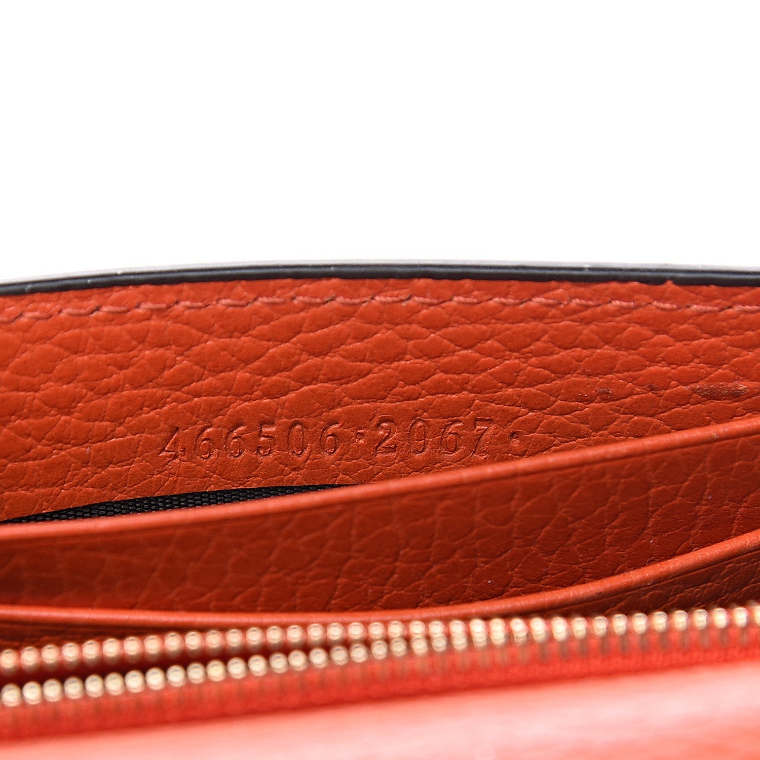 Gucci Dollar Calfskin Medium Betty Chain Wallet Sun Orange 6 of 7