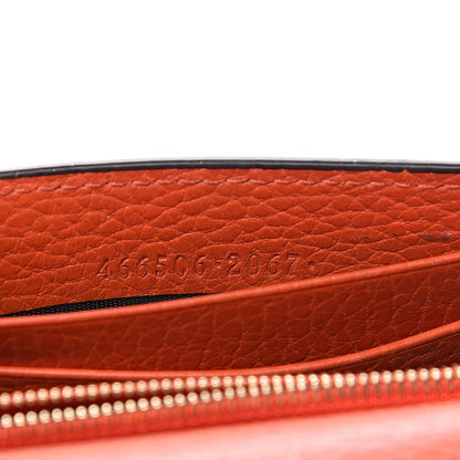 Gucci Dollar Calfskin Medium Betty Chain Wallet Sun Orange 6 of 7