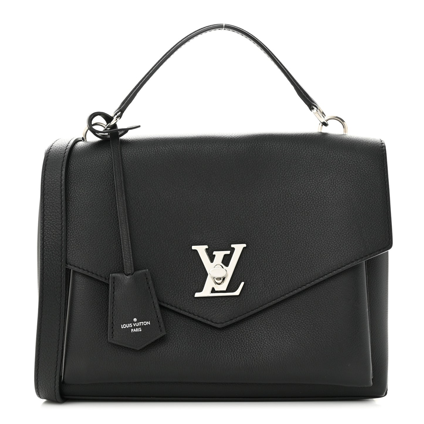 Soft Calfskin My Lockme Top Handle Black