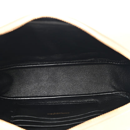 Saint Laurent Grain De Poudre Matelasse Monogram Mini Lou Camera Bag Dark Beige 5 of 10