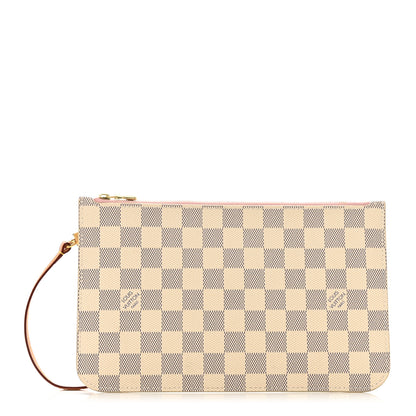 Louis Vuitton Damier Azur Neverfull MM GM Pochette Rose Ballerine 2 of 9