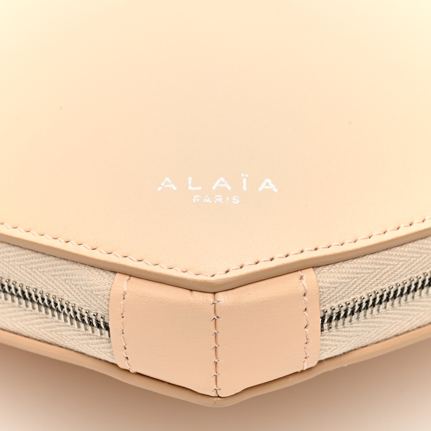 Alaia Calfskin Le Coeur Bag Peche 8 of 8