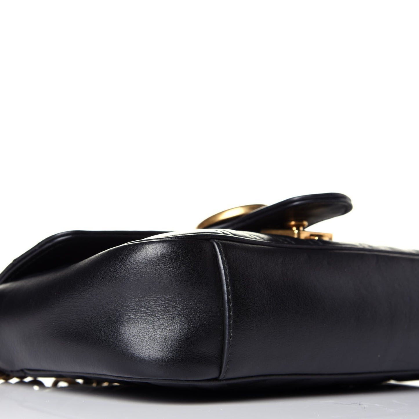 Calfskin Matelasse Mini GG Marmont Shoulder Bag Black