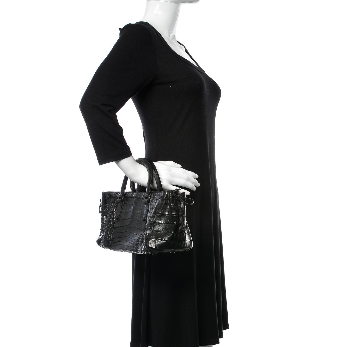 Crocodile Tote Black