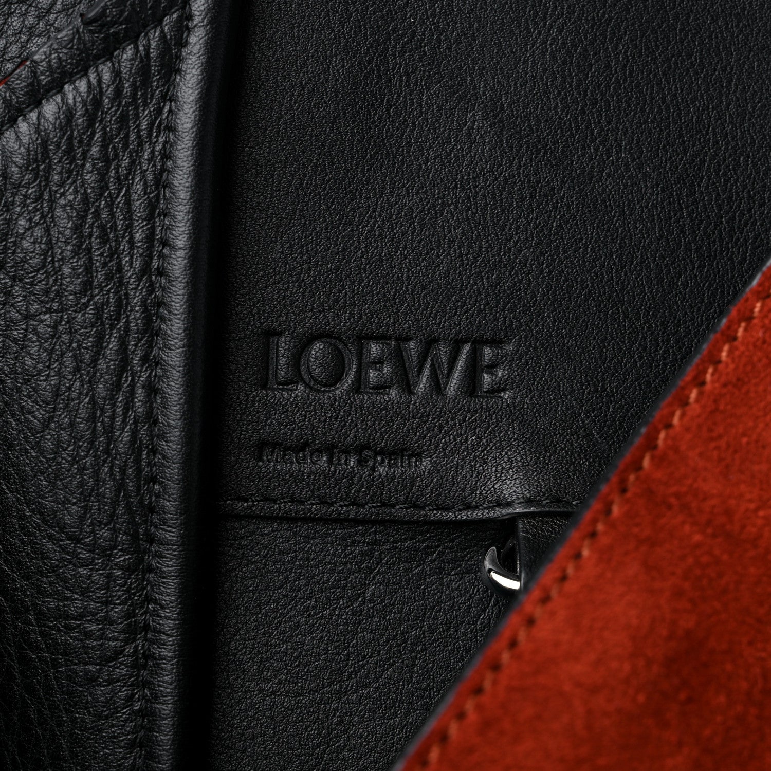 Loewe Calfskin Suede Hammock Shoulder Bag Red 6 of 14