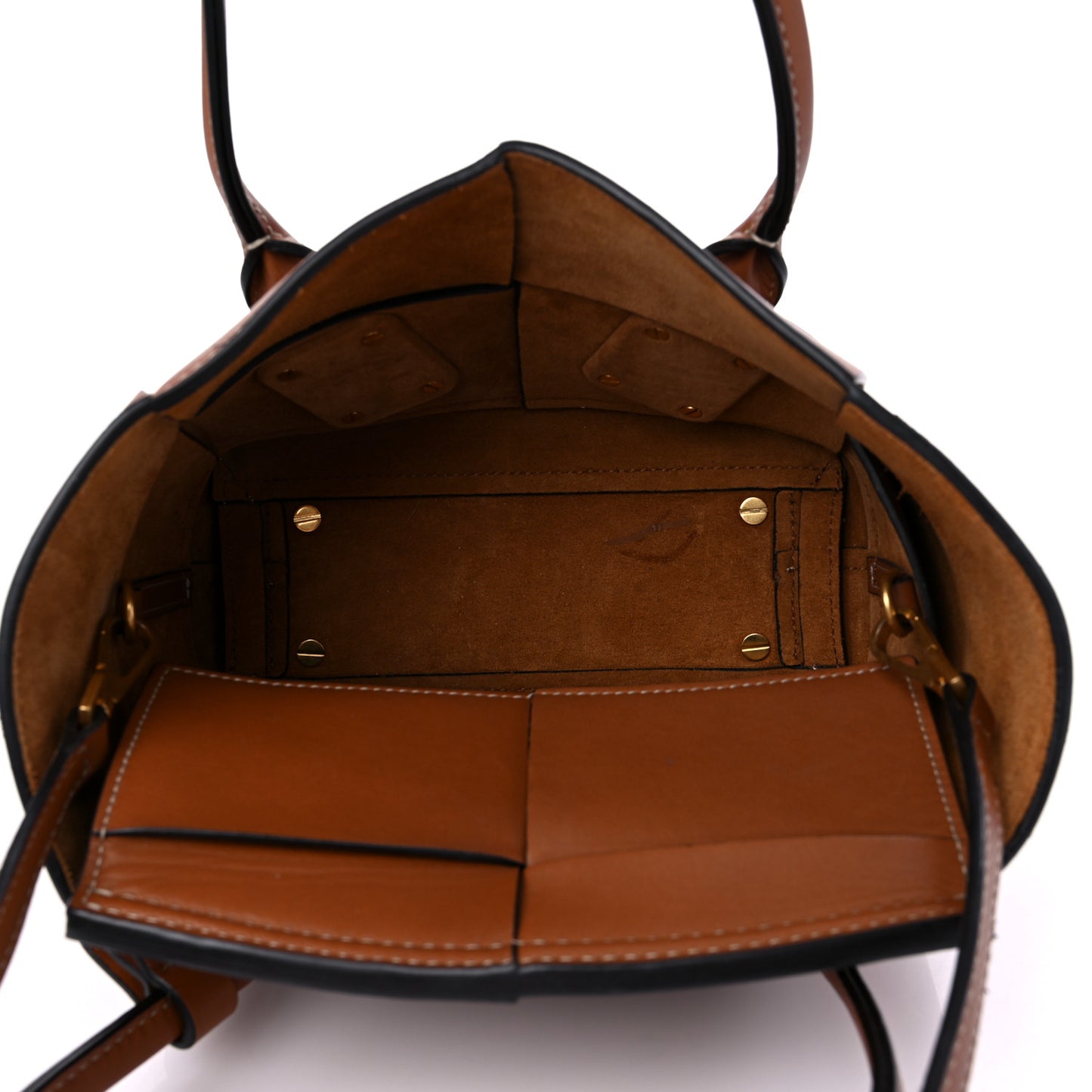 French Calfskin Maxi Intrecciato Mini Arco Wood