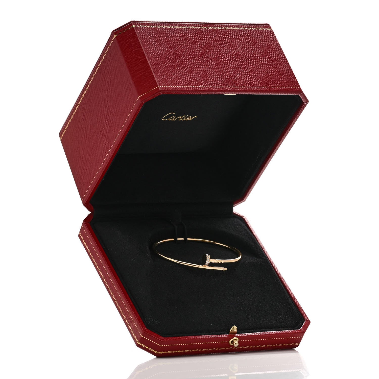 Cartier 18K Yellow Gold Diamond Small Juste Un Clou Bracelet 16 4 of 4