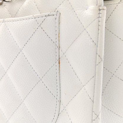 Chanel Caviar Quilted Jumbo Double Flap White 22 of 32