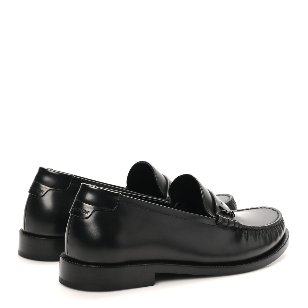 Saint Laurent Magnum Lux Calfskin Mens Le Loafer 15 Moccassins 40 Black 5 of 10