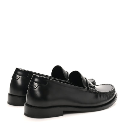 Saint Laurent Magnum Lux Calfskin Mens Le Loafer 15 Moccassins 40 Black 5 of 10