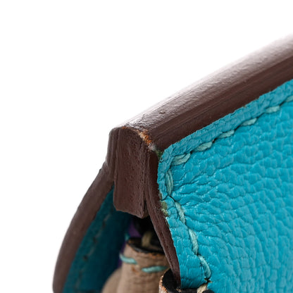 Hermes Chevre Horseshoe Birkin 30 Parme Bleu Azteque Etoupe 10 of 14