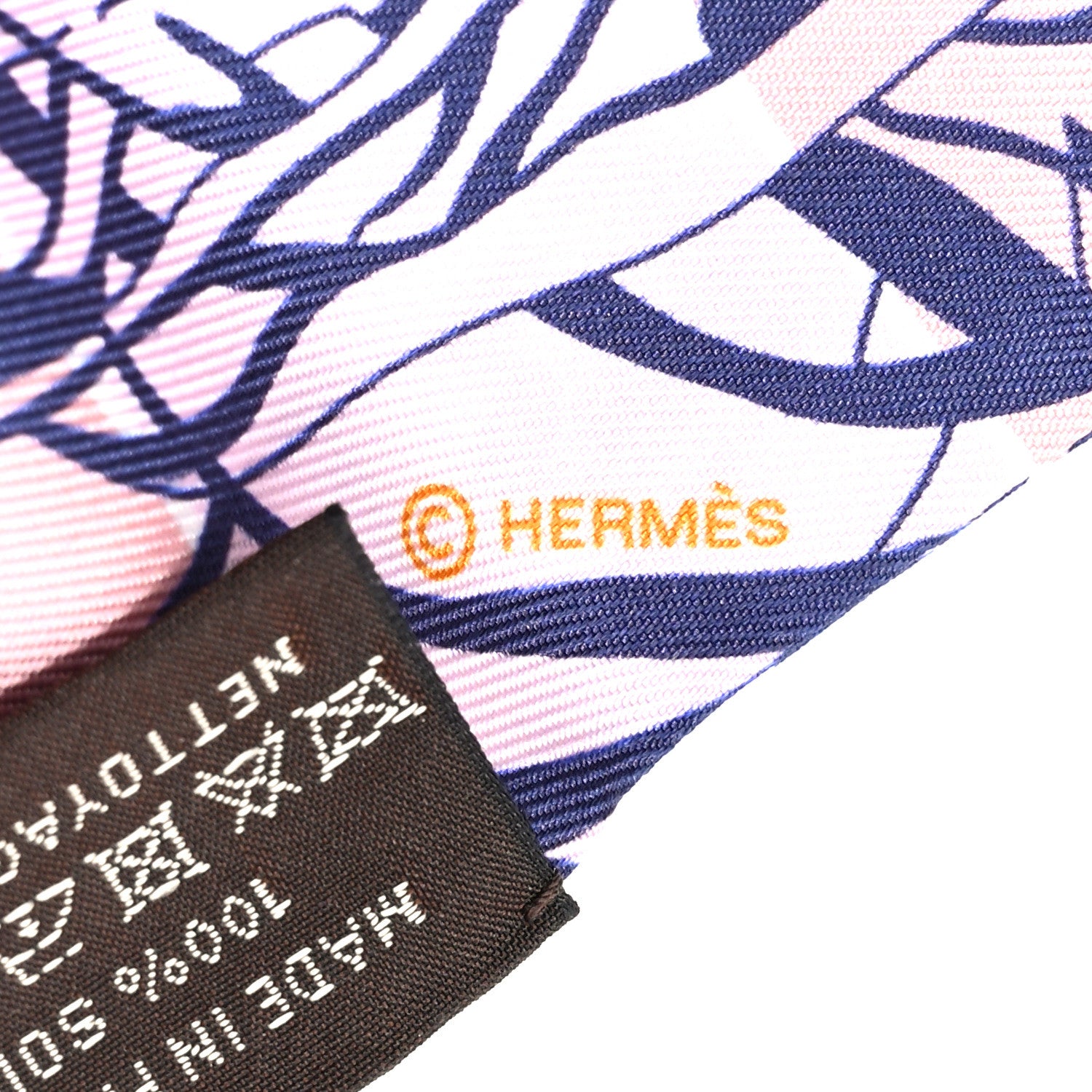 Hermes Silk Jungle Love Rainbow Twilly Orange Encre Vieux Rose 3 of 3
