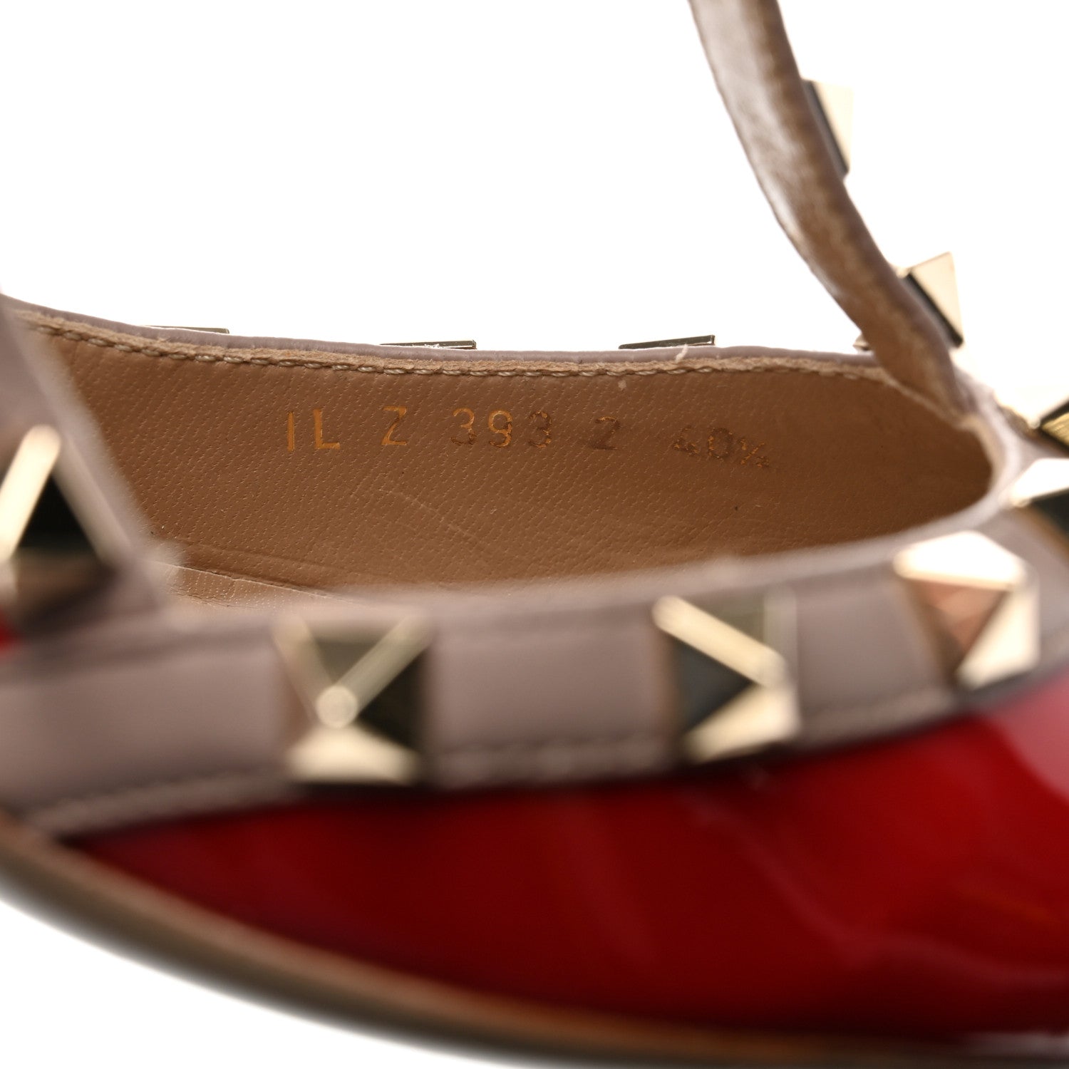 Valentino Garavani Patent Nappa Rockstud Ankle Strap 100mm Pumps 40.5 Rosso Valentino Poudre 6 of 9