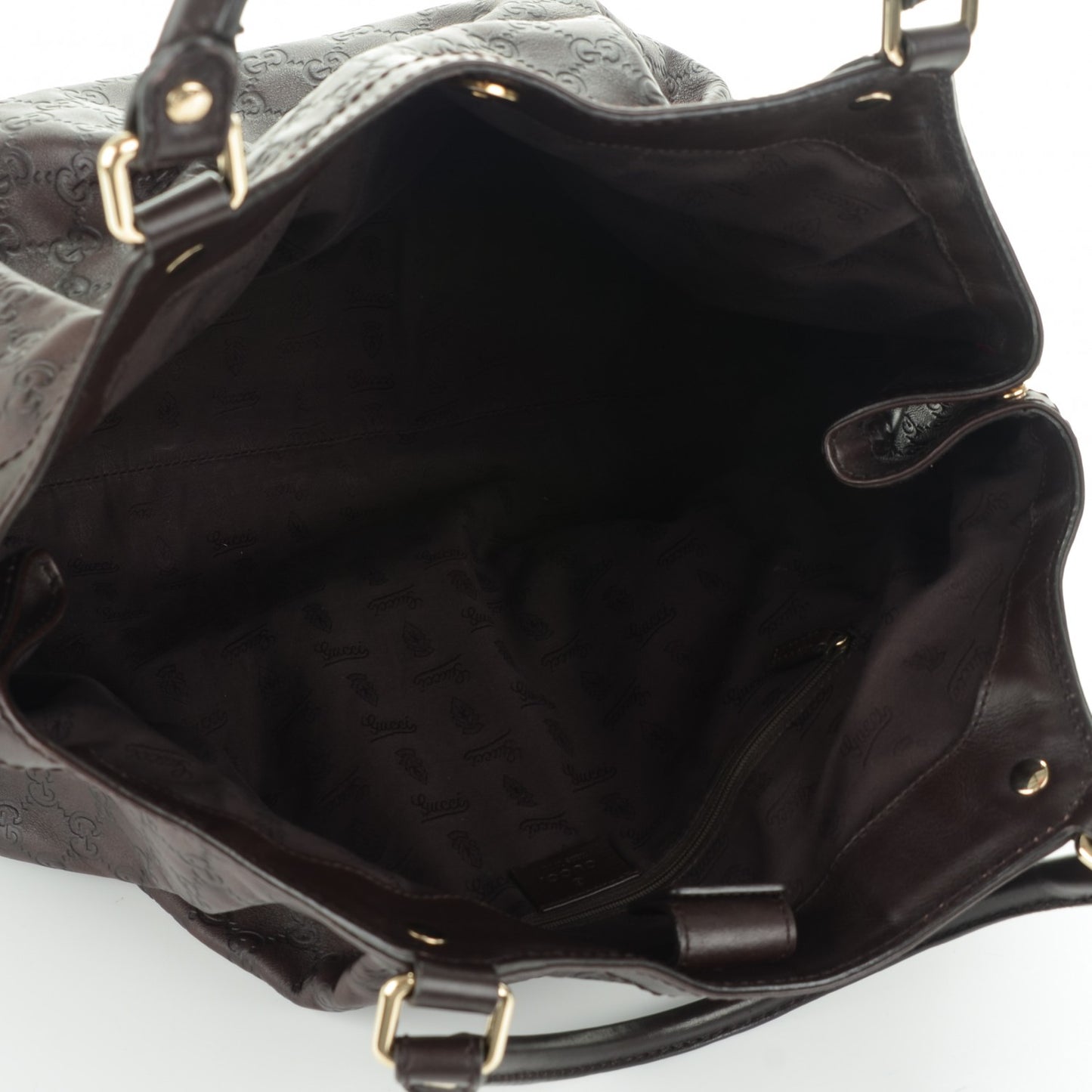 Guccissima Signature Large Sukey Tote Chocolate