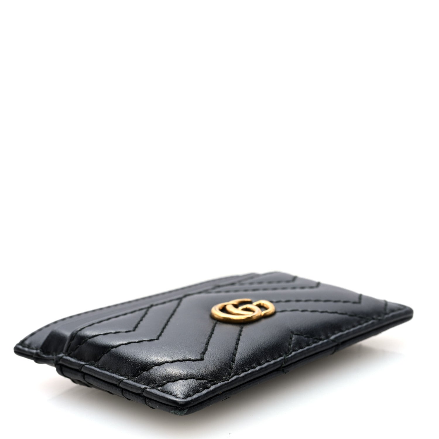 Gucci Calfskin Matelasse GG Marmont Card Holder Black 4 of 7