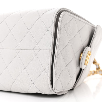 Chanel Caviar Quilted Small Chanel 25 Handbag Light Grey 10 of 10