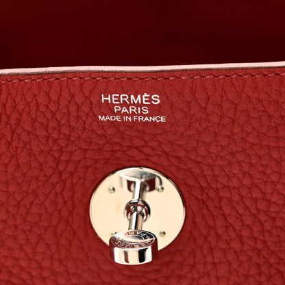 Hermes Taurillon Clemence Lindy 30 Rouge Garance 6 of 12