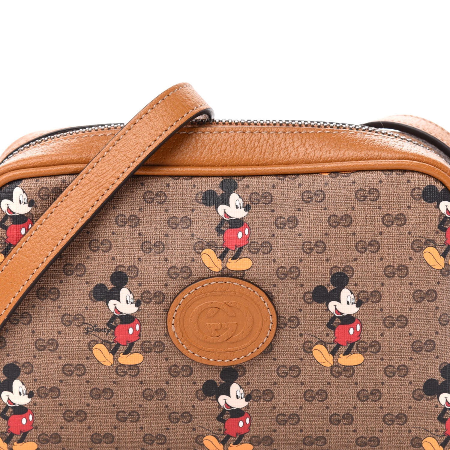 Gucci X DISNEY Mini Vintage GG Supreme Monogram Mickey Mouse Shoulder Bag Beige Vintage Sun Oil 10 of 11