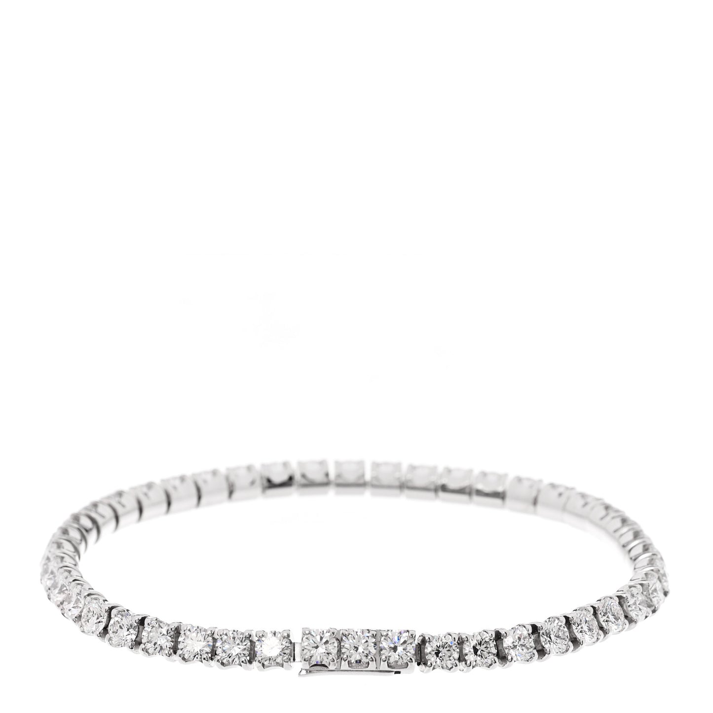 18K White Gold Diamond 6.60ctw Lignes Essentielles Bracelet