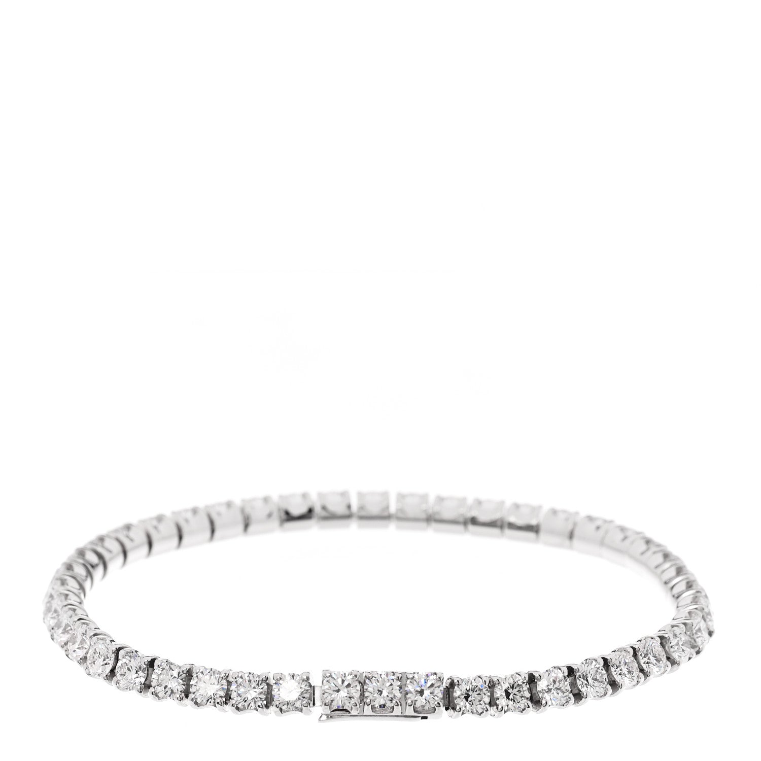 Cartier 18K White Gold Diamond 6.60ctw Lignes Essentielles Bracelet 2 of 5