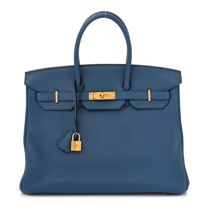 Hermes Togo Birkin 35 Bleu Agate 1 of 10