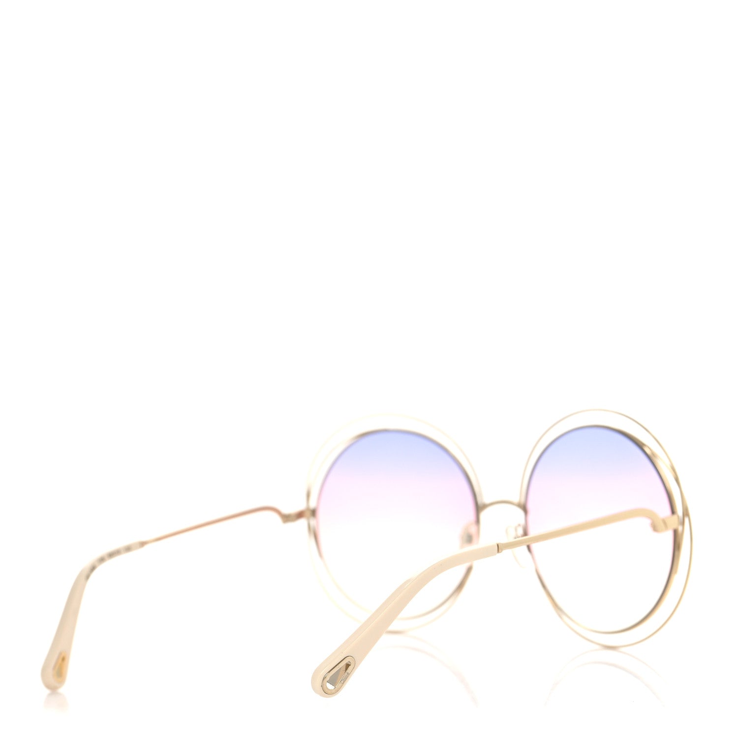 Chloe Oversize Round Sunglasses CE136S Gold Pink 4 of 7