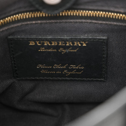 Burberry Derby Calfskin House Check Baby Banner Tote Black 6 of 16