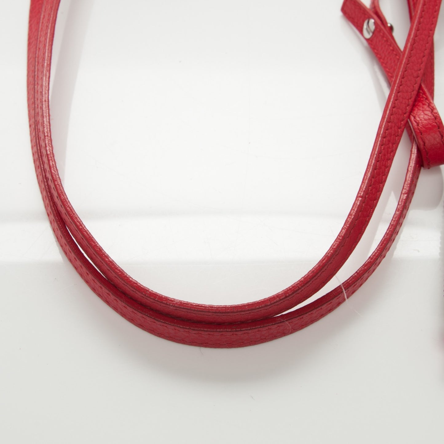 Grained Calfskin Skull Open Shopper Tote Red