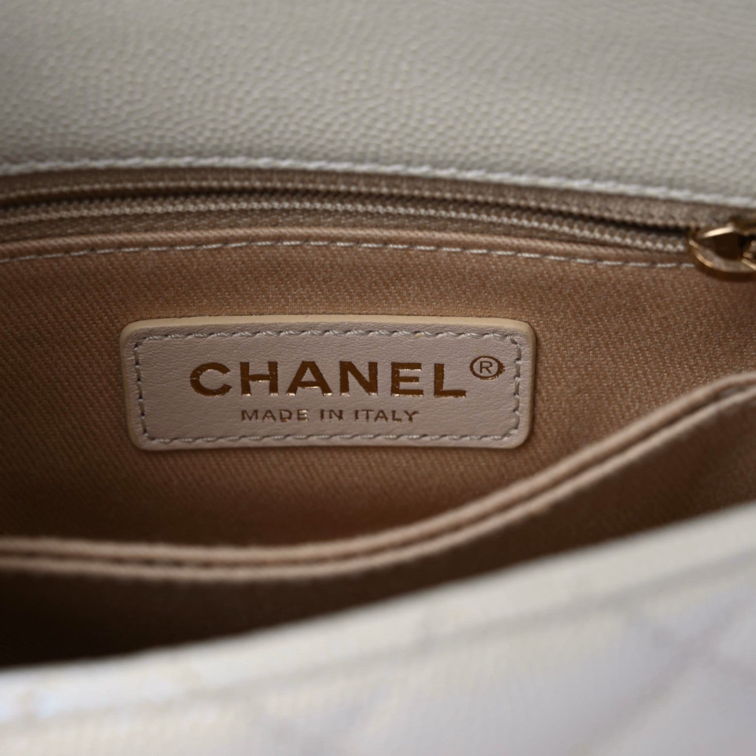 Chanel Iridescent Caviar Quilted Extra Mini Coco Handle Flap White 10 of 12
