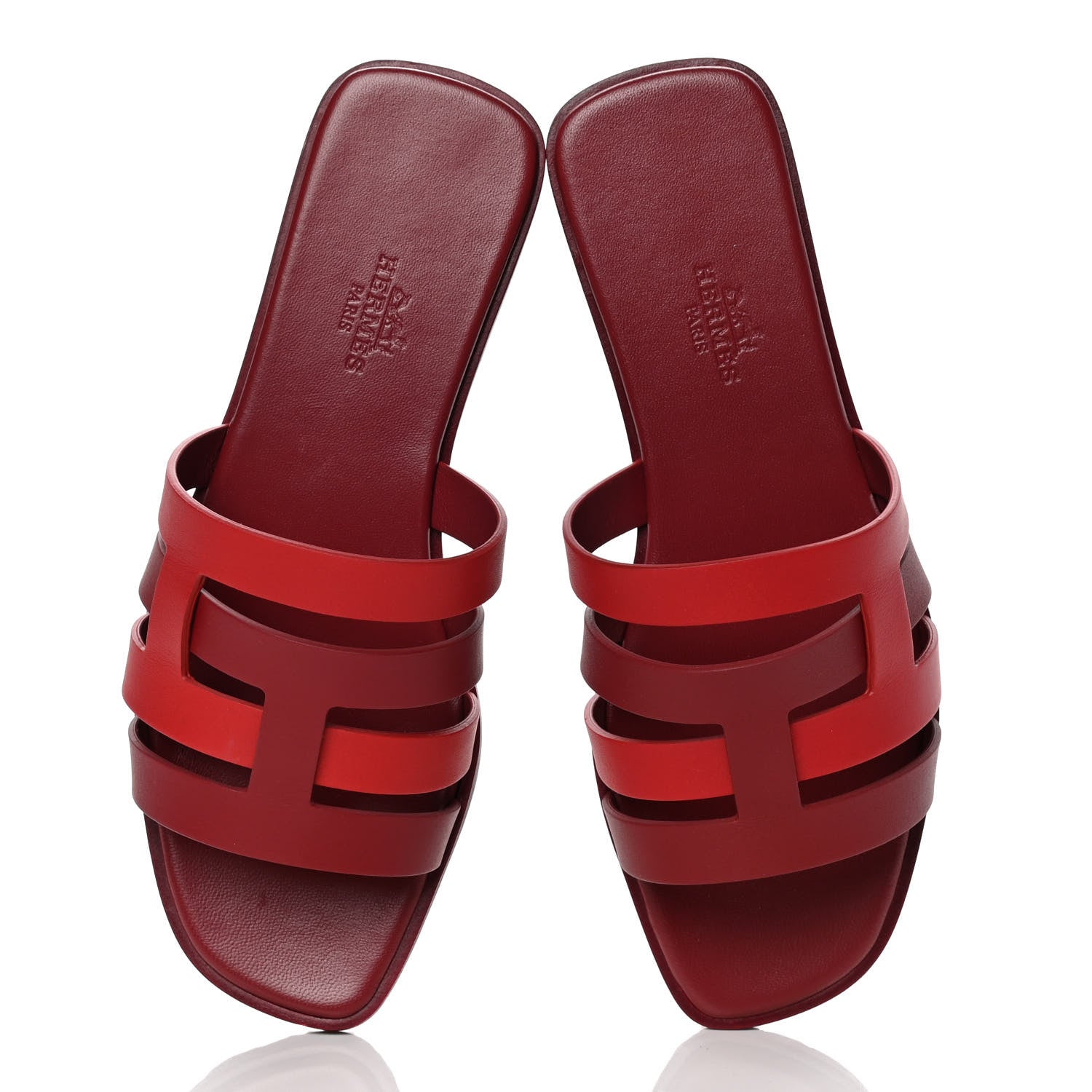 Hermes Calfskin Amore Sandals 36 Rouge Grenat Orange Solaire 5 of 10