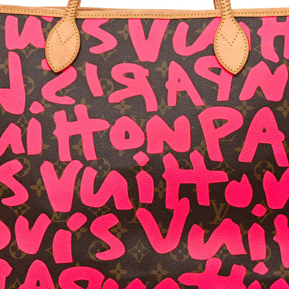 Louis Vuitton Monogram Graffiti Neverfull GM Fuchsia 9 of 13