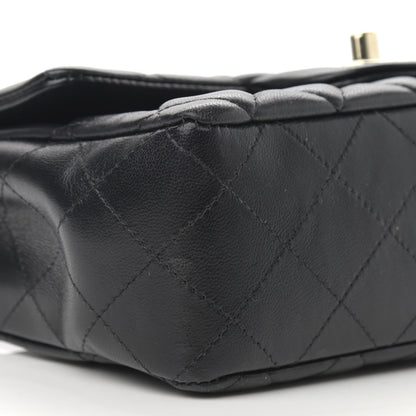 Chanel Lambskin Quilted Mini Rectangular Flap Black 9 of 12
