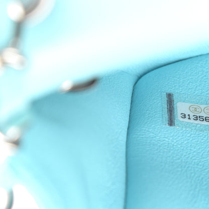 Chanel Lambskin Quilted Mini Rectangular Flap Neon Blue 7 of 12