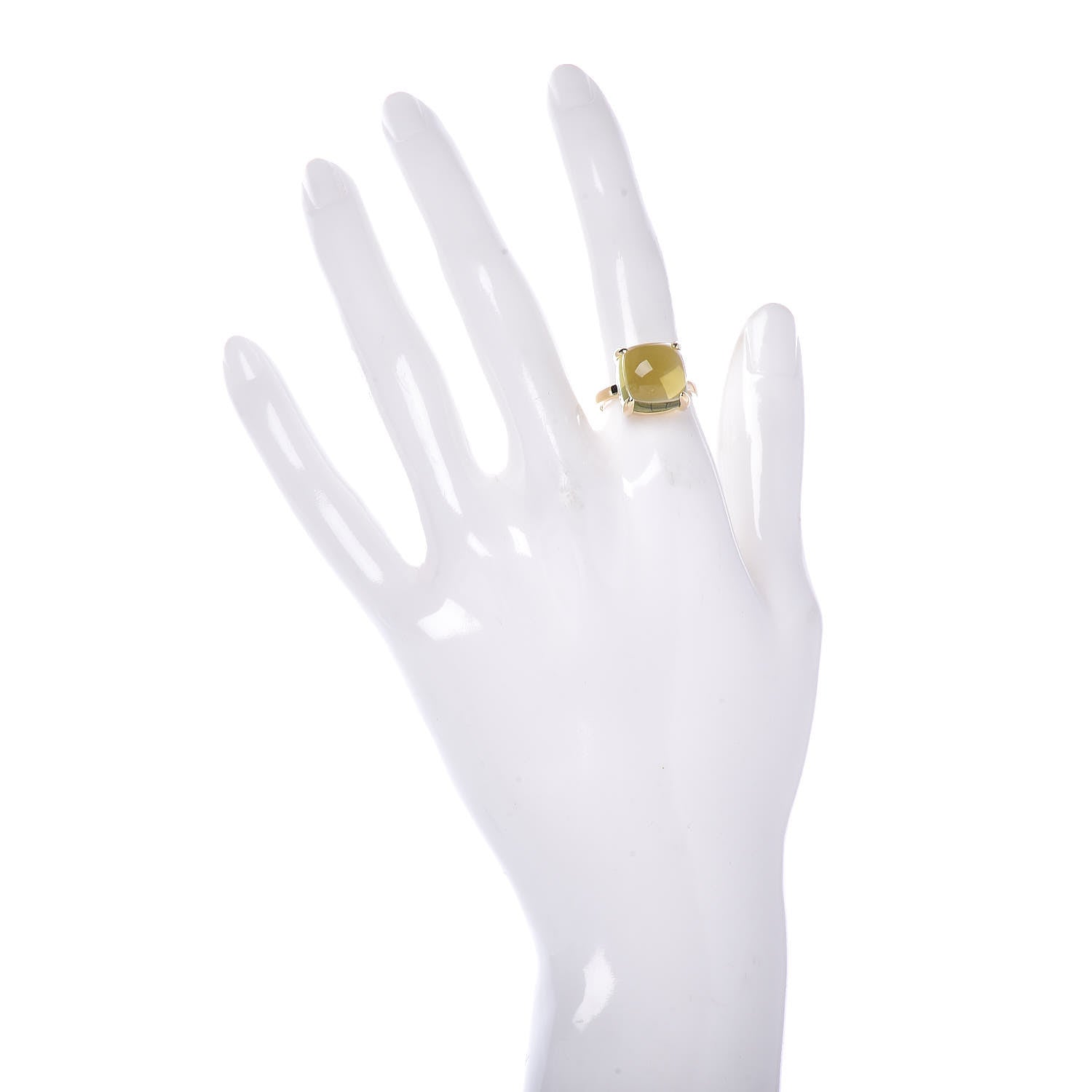 Tiffany Paloma Picasso 18K Yellow Gold Lemon Quartz 12mm Paloma's Sugar Stacks Ring 50 5.5 2 of 6