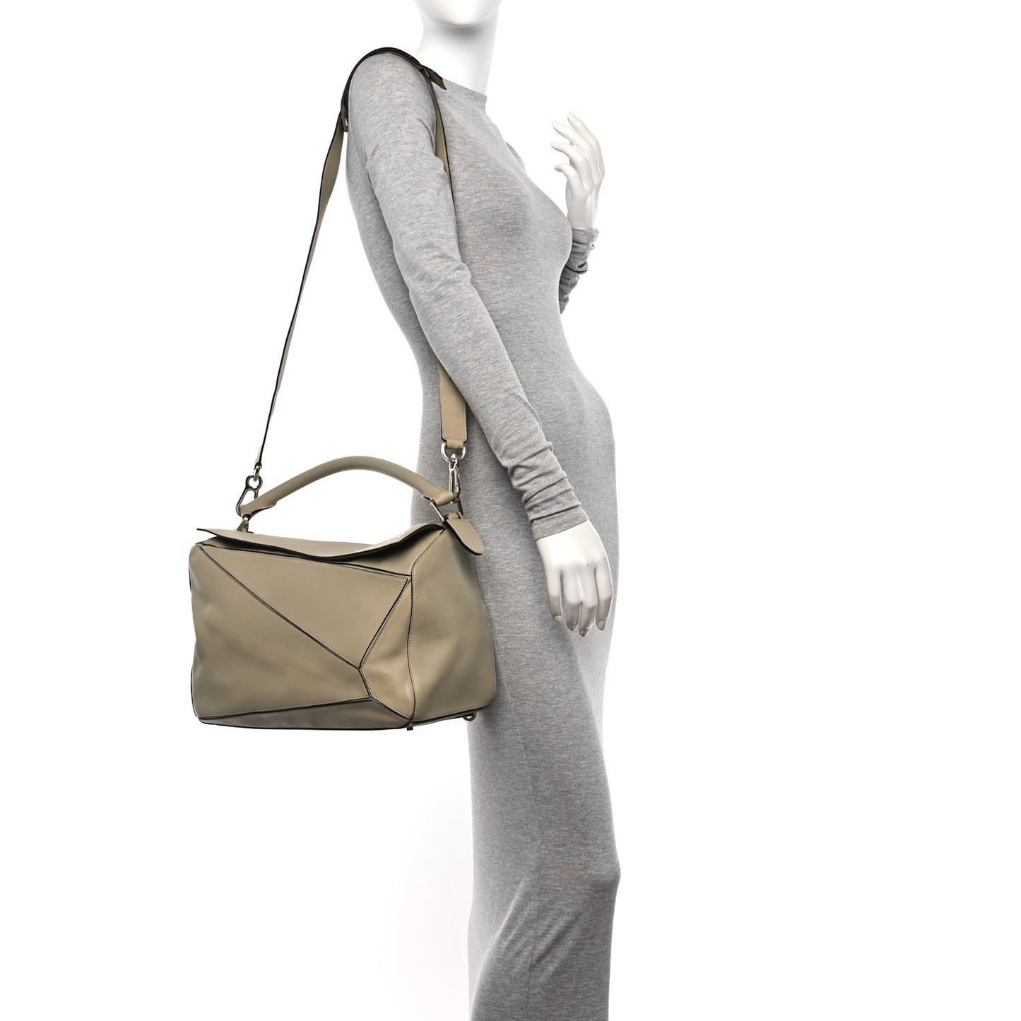 Calfskin Large Puzzle Bag Piedra