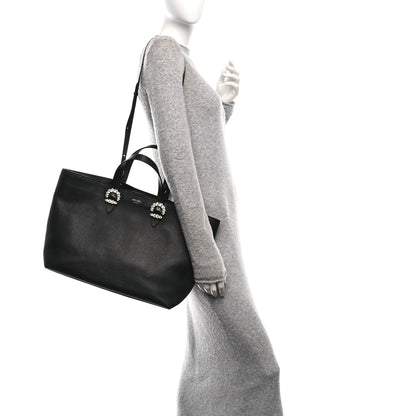 Jimmy Choo Calfskin Crystal Cheri Tote Black 2 of 11
