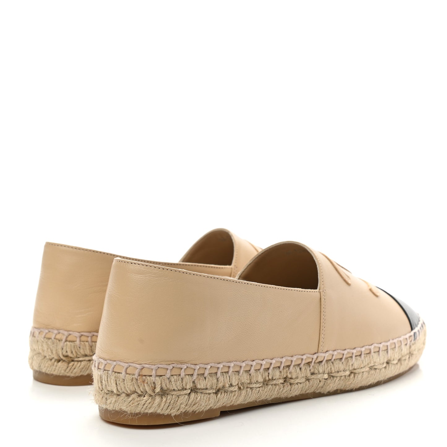 Lambskin CC Espadrilles 39 Beige Black