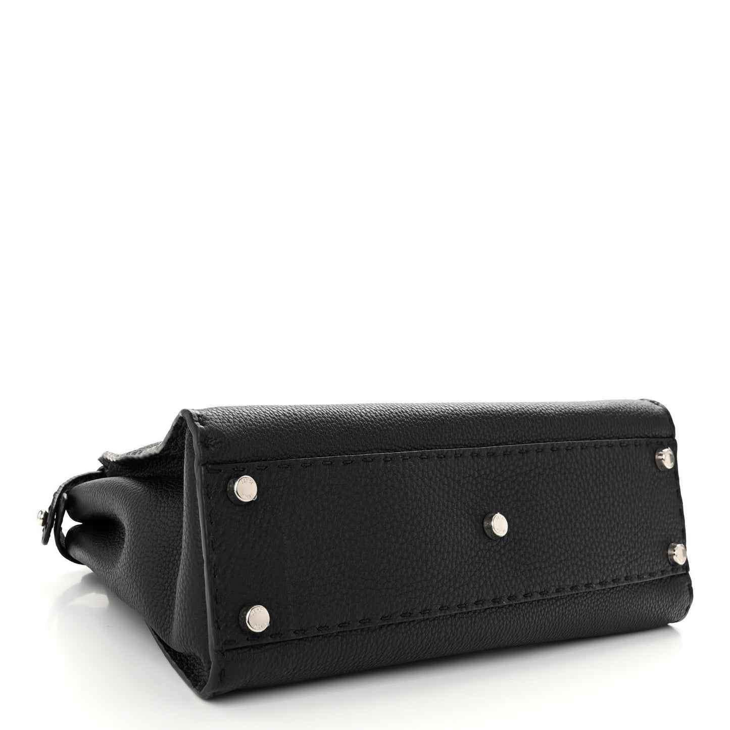 Cuoio Romano Selleria Bi-Color Medium Peekaboo Iconic Satchel Black Mou
