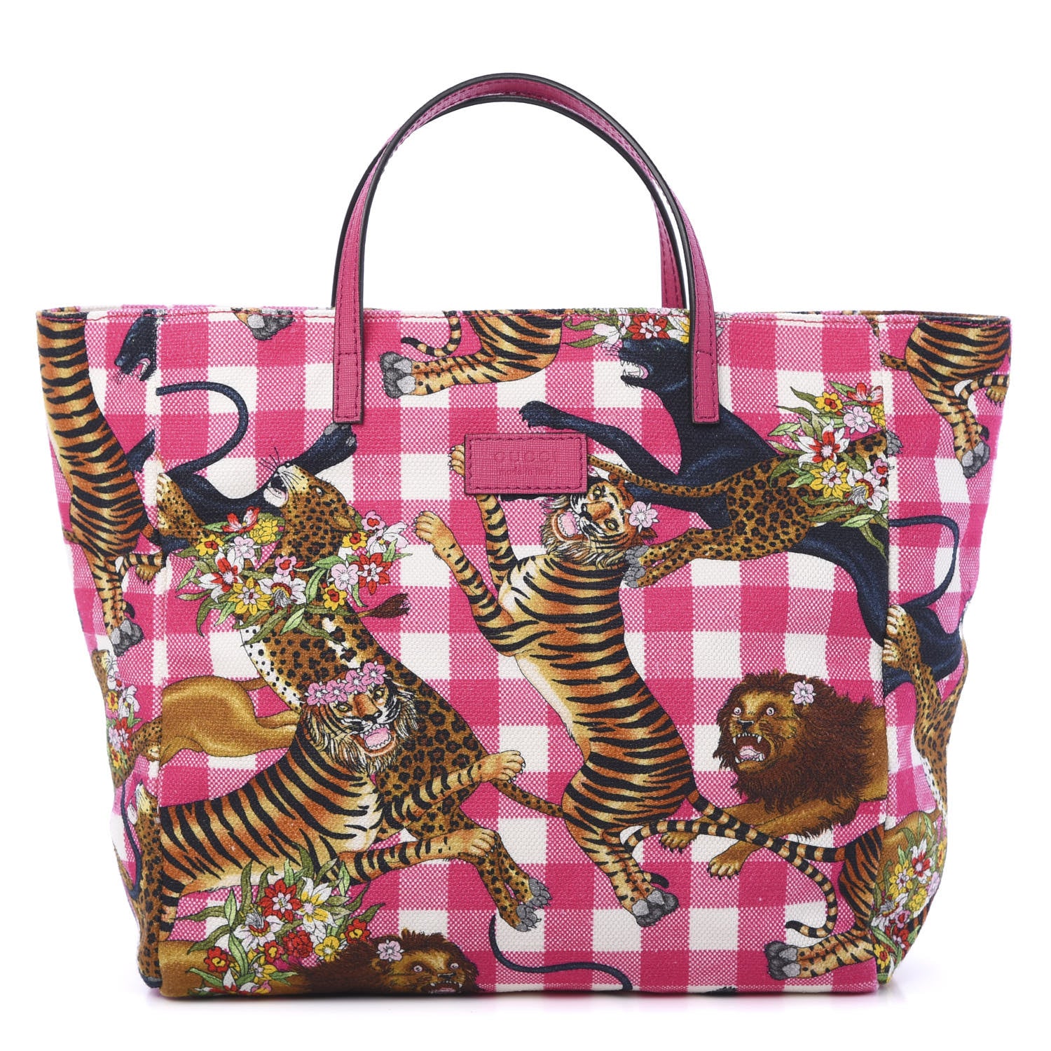 Gucci Canvas Kids Tiger Print Tote Multicolor 1 of 9