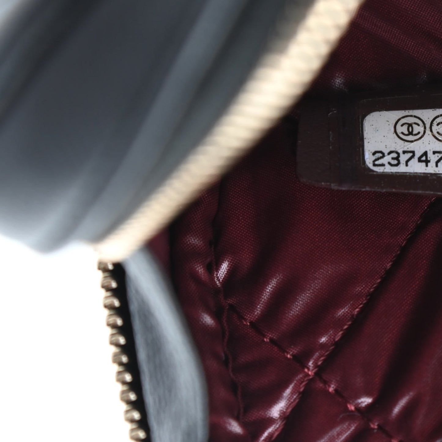 Caviar Quilted Small Curvy Pouch Cosmetic Case Black