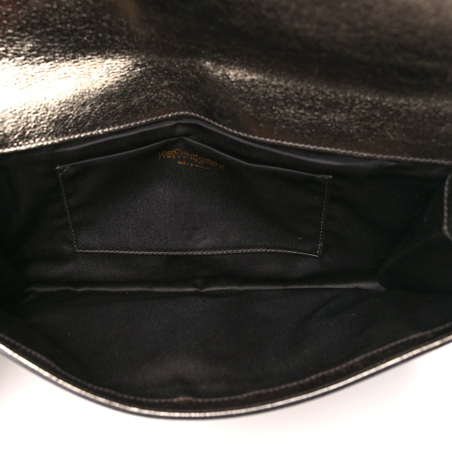 Metallic Calfskin Large Belle De Jour Clutch Rose Gold