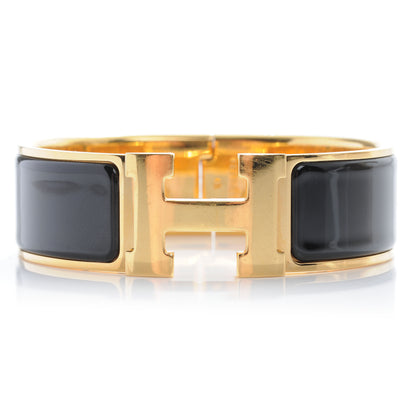 Hermes Enamel Wide Clic Clac H Bracelet PM Black 1 of 5