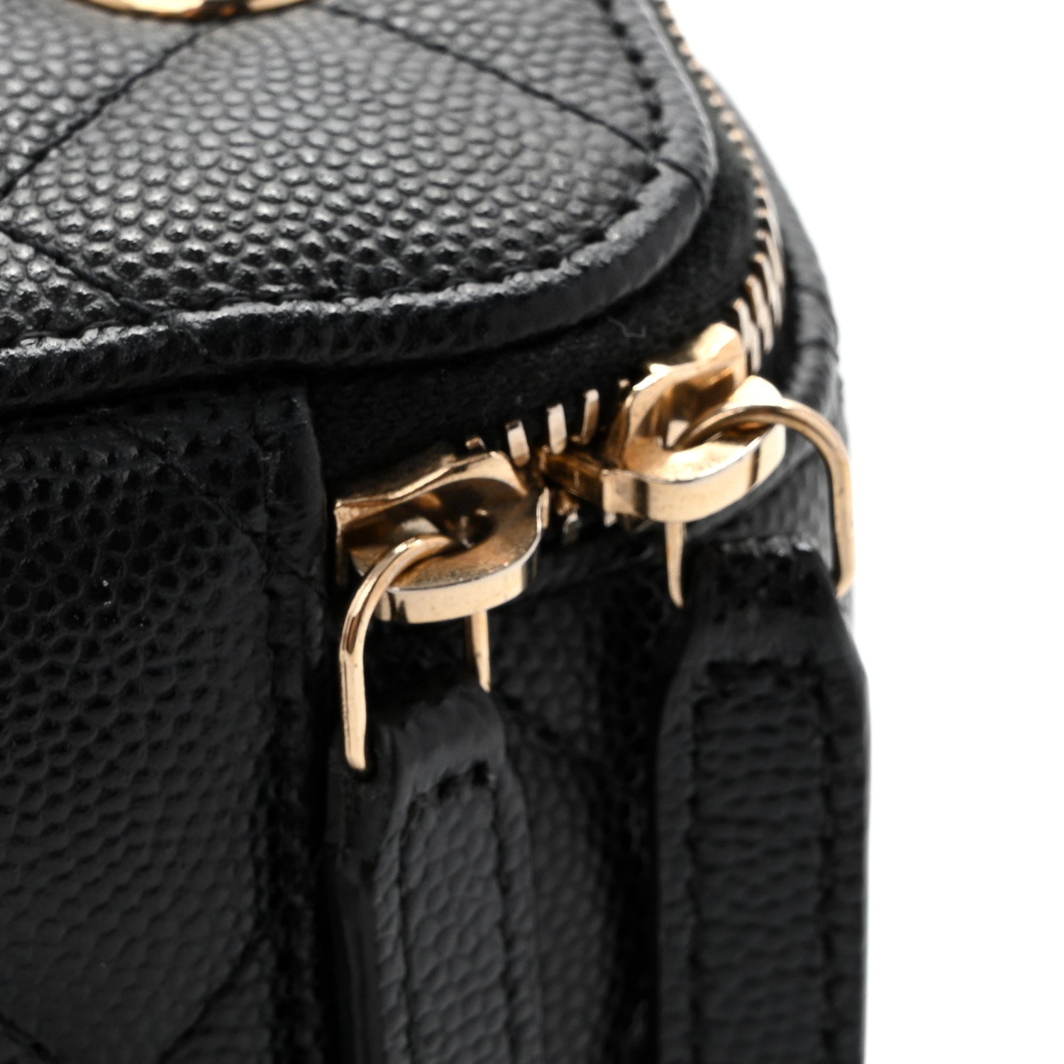 Chanel Caviar Quilted Mini Vanity Case With Chain Black 10 of 10