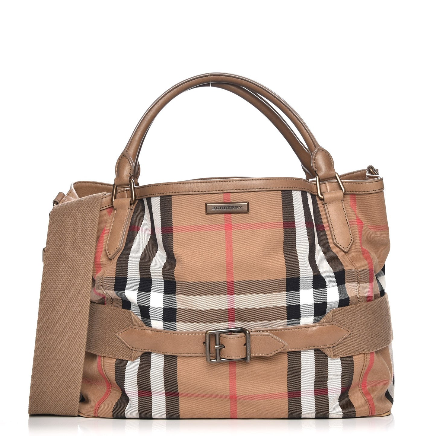 House Check Aurelia Diaper Bag Dark Tan