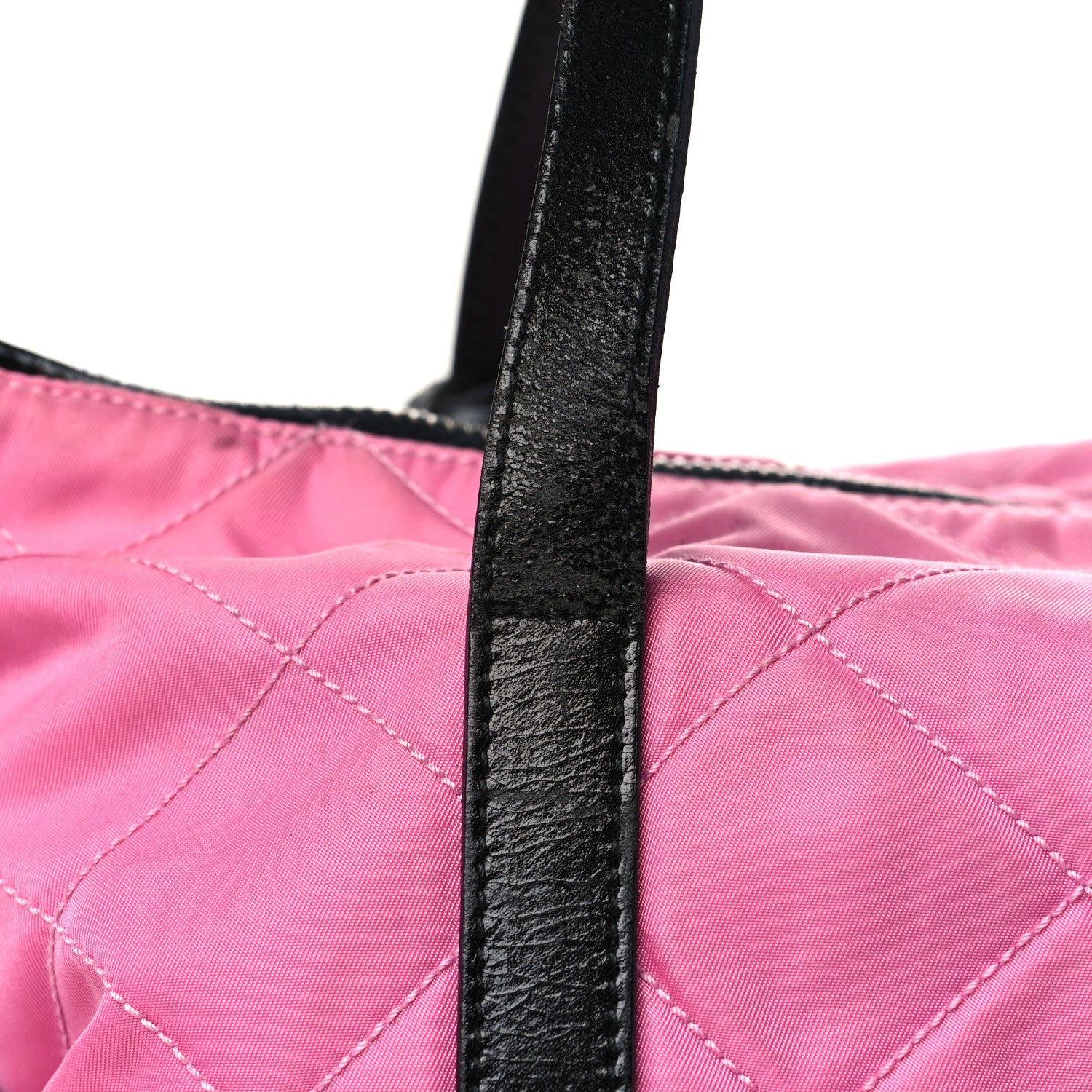 Prada Tessuto Nylon Quilted Shoulder Bag Begonia 10 of 11
