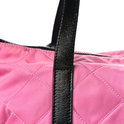 Prada Tessuto Nylon Quilted Shoulder Bag Begonia 10 of 11