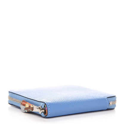 Hermes Epsom Silk'In Compact Wallet Bleu Paradis 4 of 7