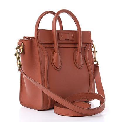 Celine Smooth Calfskin Nano Luggage Terracotta 3 of 13