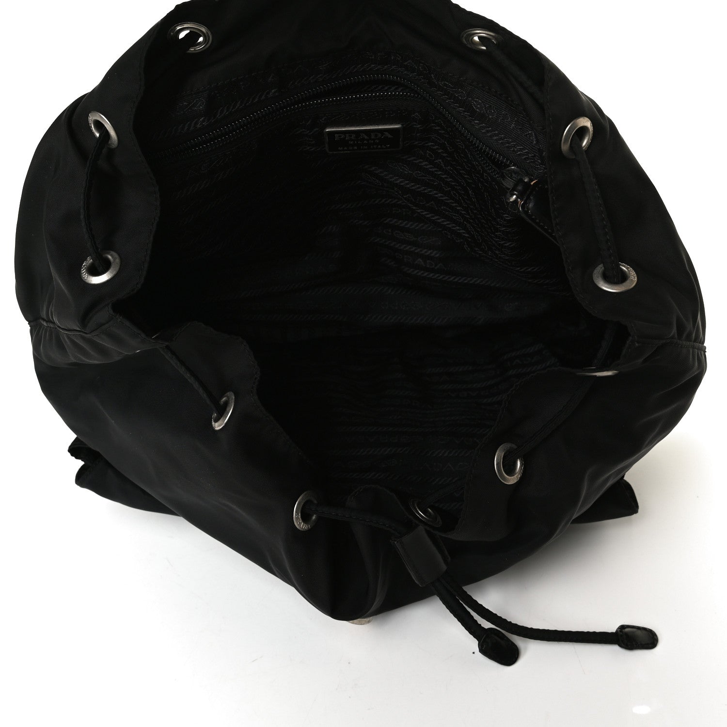 Prada Nylon Vela Medium Backpack Black 4 of 22